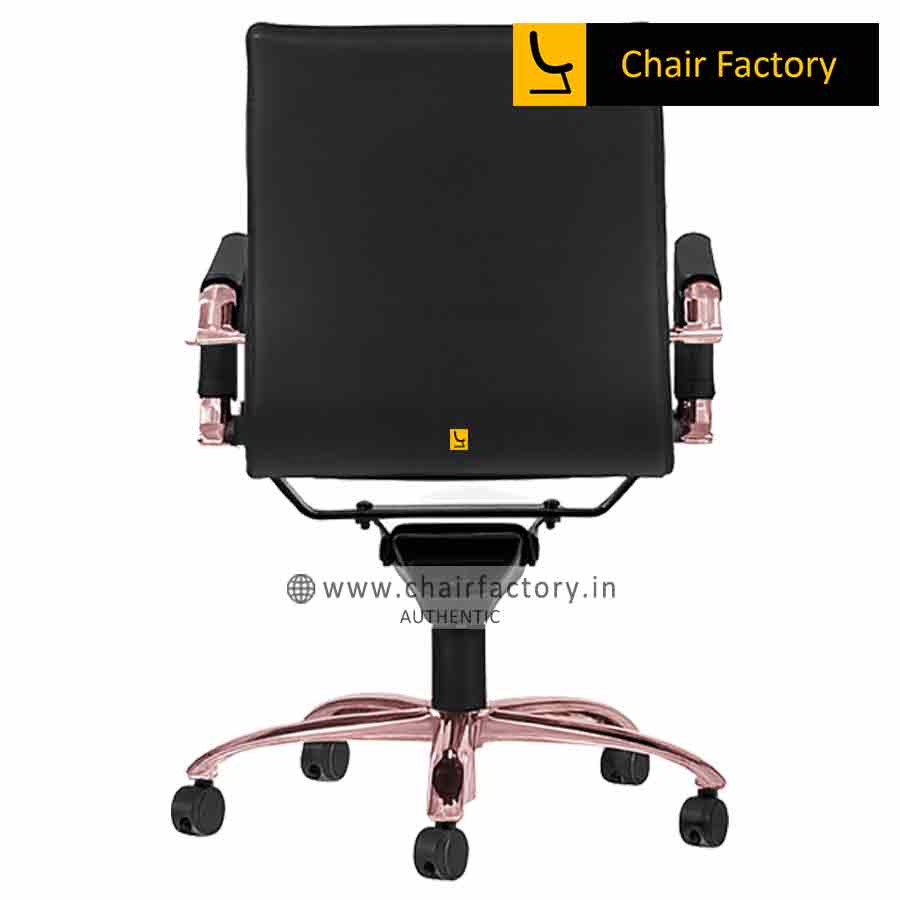 James Single Cushion Rose Gold Mid Back Conference Room Chairs